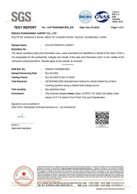 NP ASTM E 648 Test Report NP ASTM E 648 Test Report